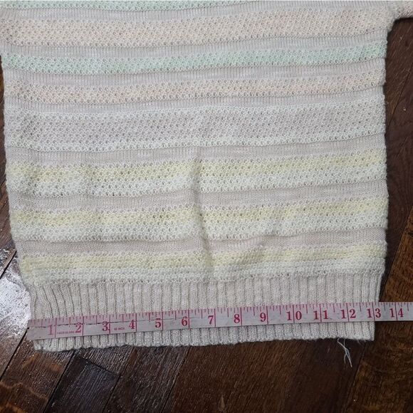 Vintage 70s Pastel Knit Short Sleeve Top Small - Picture 13 of 14